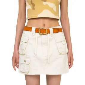 WildWorld Cream Stray Mini Skirt